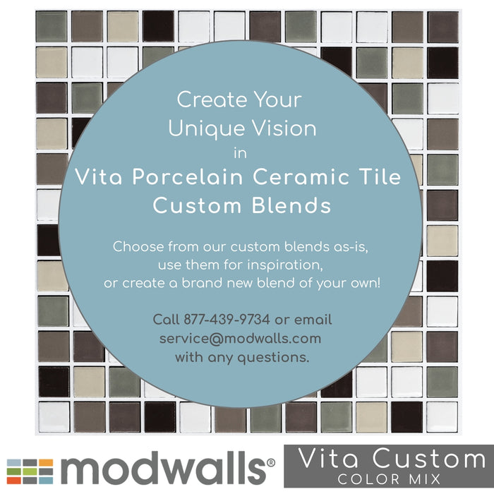 Vita Porcelain Mosaic Tile | Custom Color Mix