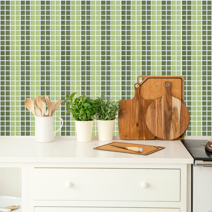 Vita Porcelain Mosaic Tile | Custom Pattern Stripe