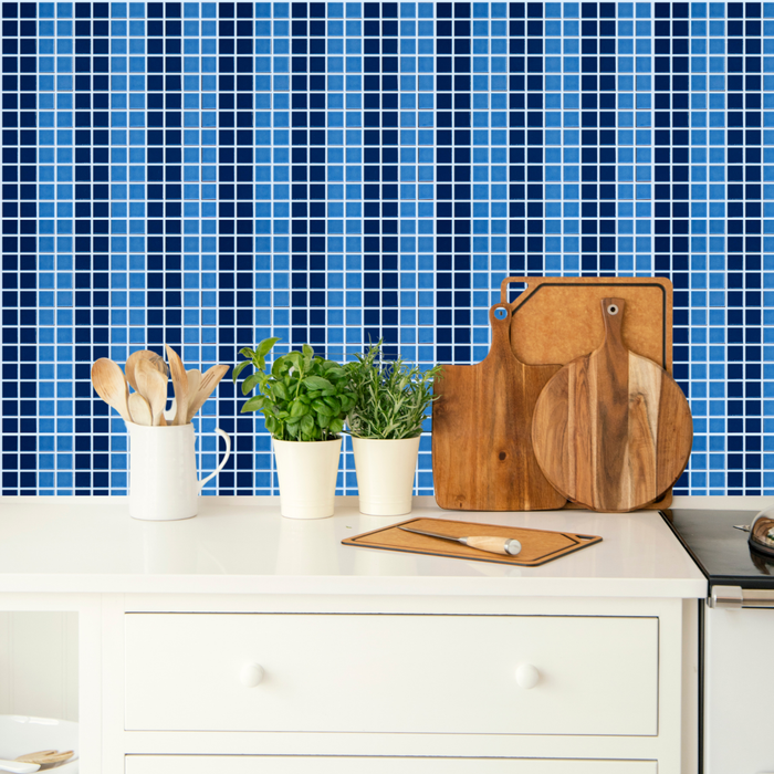 Vita Porcelain Mosaic Tile | Custom Pattern Stripe