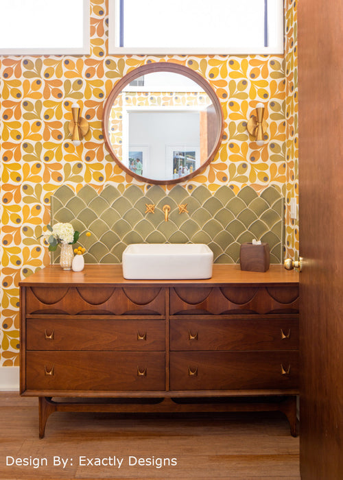 Modwalls Basis Handmade Ceramic Tile | Crest | Modern tile for backsplashes, kitchens, bathrooms, showers & feature areas. 