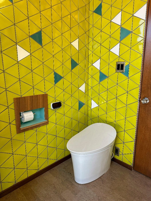 Modwalls Basis Handmade Ceramic Tile | Triangle | Modern tile for backsplashes, kitchens, bathrooms, showers & feature areas. 
