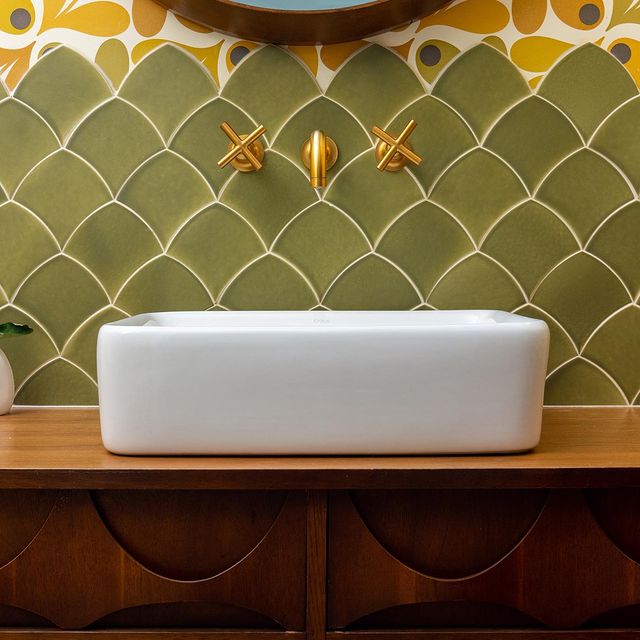 Modwalls Basis Handmade Ceramic Tile | Crest | Modern tile for backsplashes, kitchens, bathrooms, showers & feature areas. 