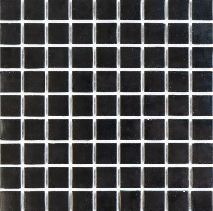 Sample of Brio Glass Mosaic Tile | Black