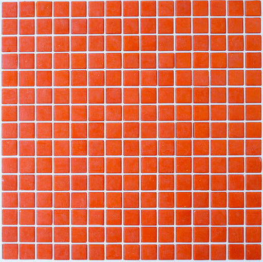 Modwalls Brio Glass Mosaic Tile | Orange | Colorful Modern & Midcentury glass tile for kitchens, bathrooms, backsplashes, showers, floors, pools & outdoors. 