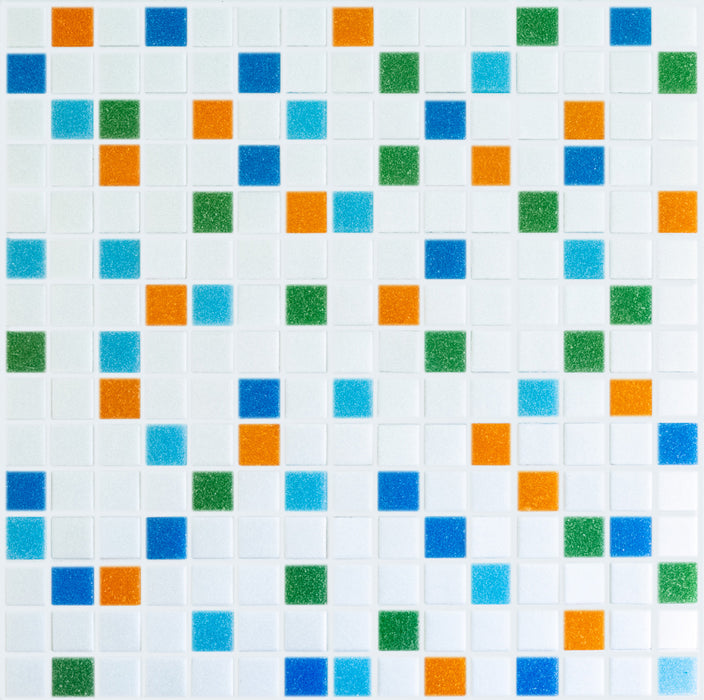 Brio Glass Mosaic Tile | Sausalito Blend
