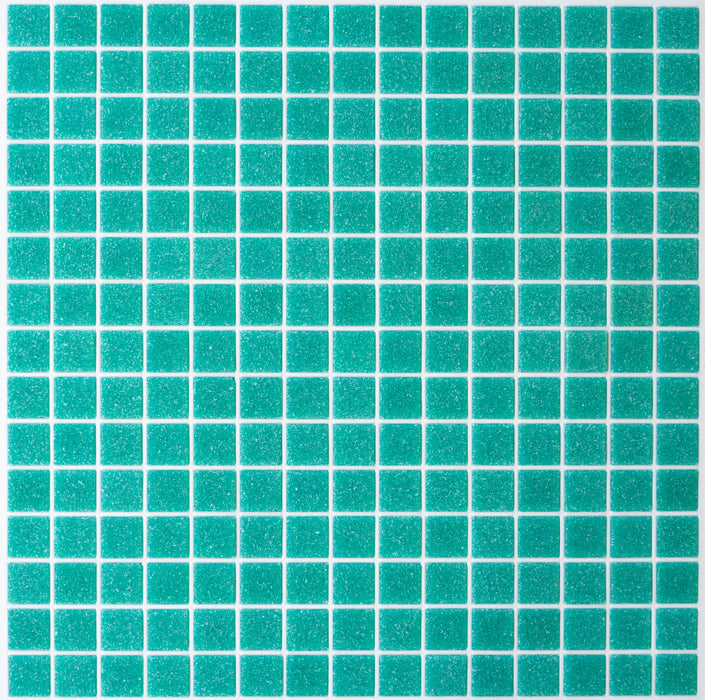 Modwalls Brio Glass Mosaic Tile | Tropic Green | Colorful Modern & Midcentury glass tile for kitchens, bathrooms, backsplashes, showers, floors, pools & outdoors. 