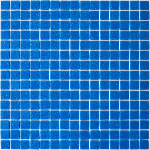 Modwalls Brio Glass Mosaic Tile | True Blue | Colorful Modern & Midcentury glass tile for kitchens, bathrooms, backsplashes, showers, floors, pools & outdoors. 