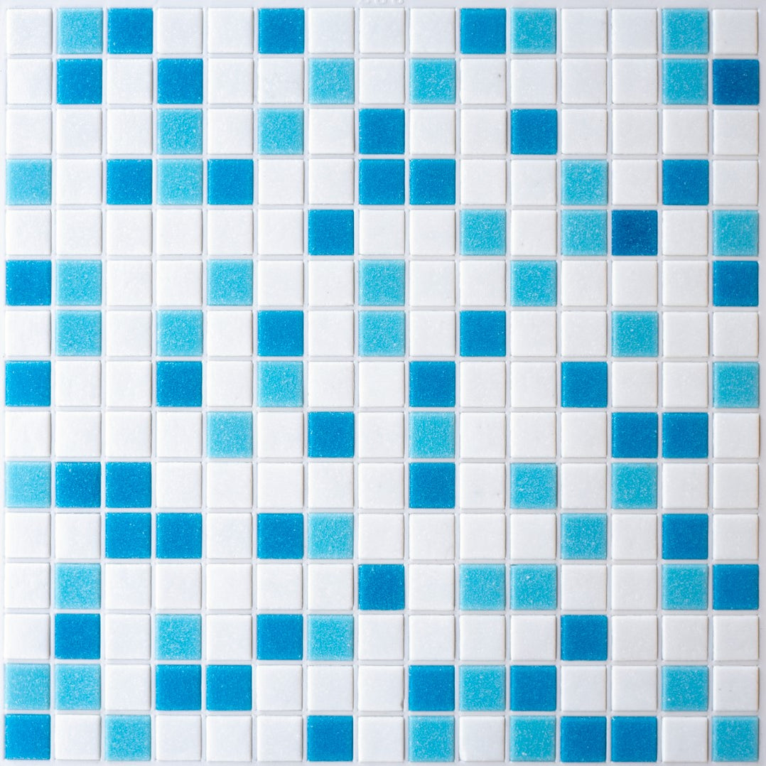 Sample of Brio Glass Mosaic Tile Venice Blend Modwalls Tile