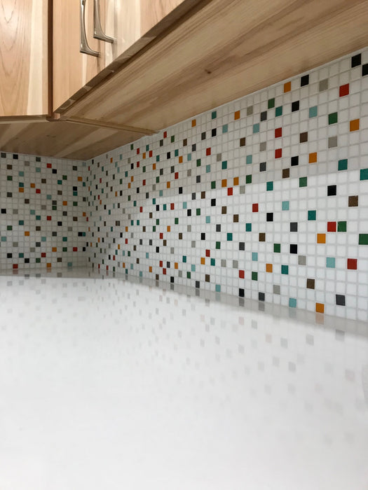 Brio Glass Mosaic Tile | Atomic Blend
