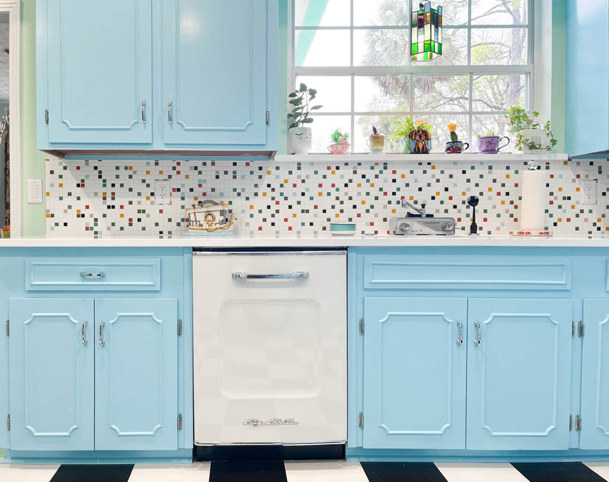 Brio Glass Mosaic Tile | Atomic Blend