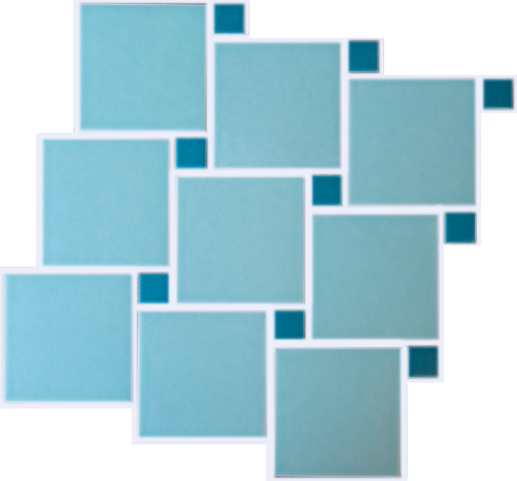 Sample of Cameo Porcelain Tile | Chroma Pattern | Ripple — Modwalls