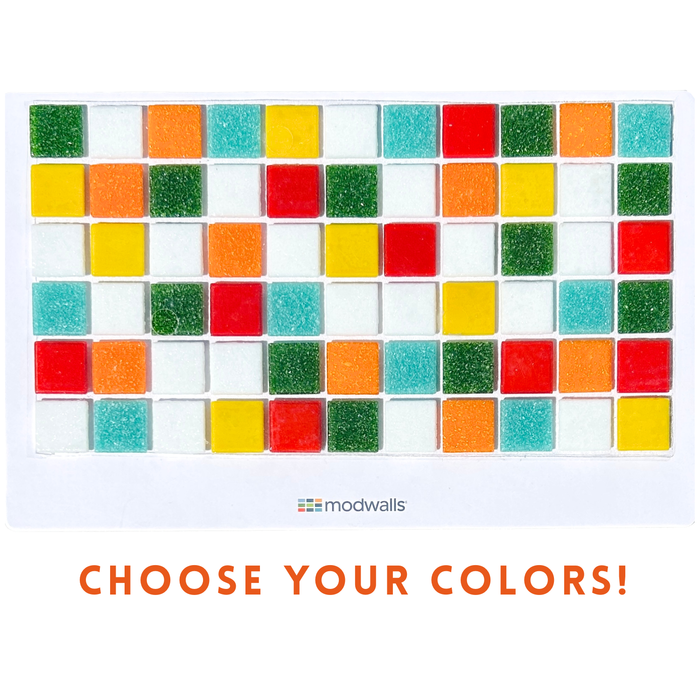 Sample Swatch of Brio Custom Color Mix Glass Mosaic Tile