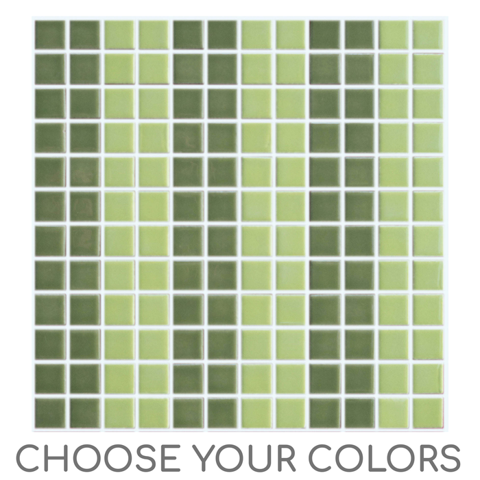 Sample of Vita Porcelain Mosaic Tile | Custom Pattern Stripe