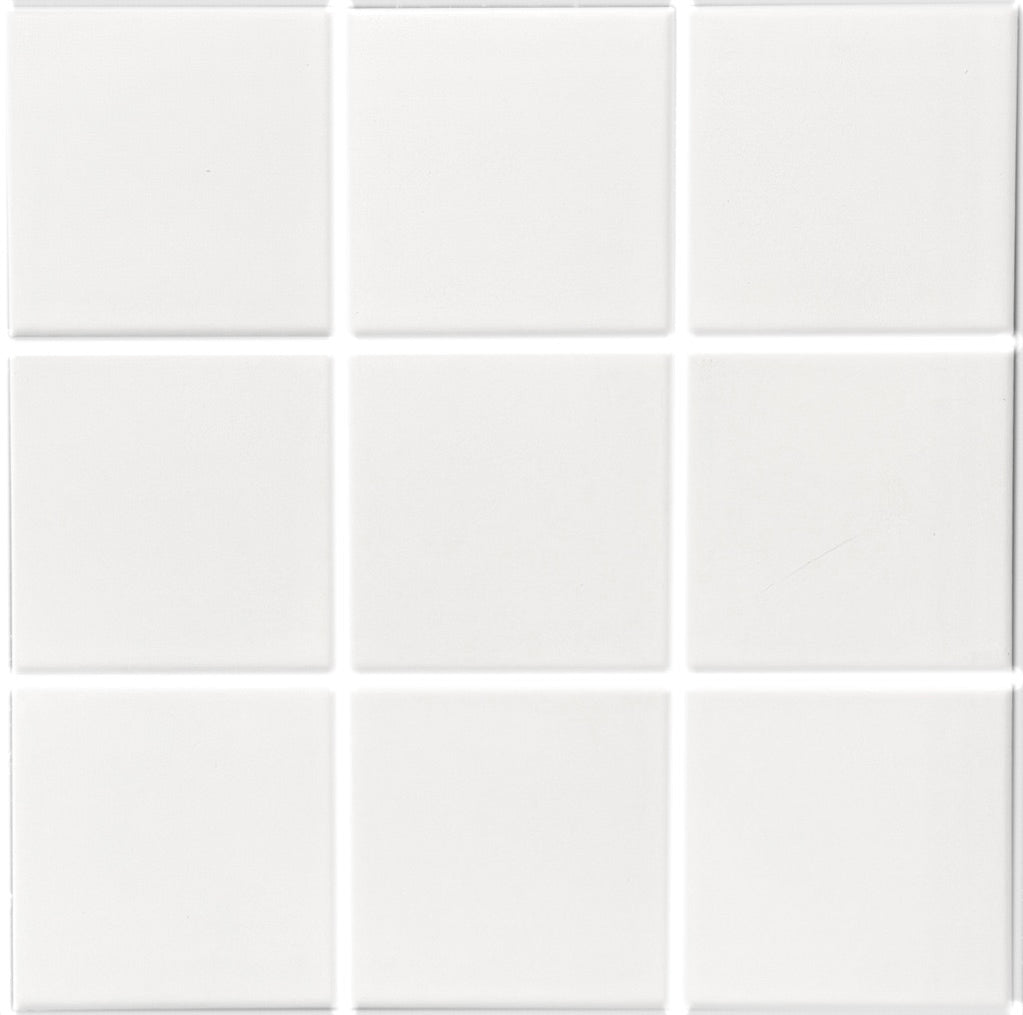 Modwalls | ColorBlock 4 Porcelain Tile | Salt | White