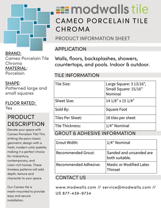 Cameo Porcelain Tile | Chroma Pattern | Ripple