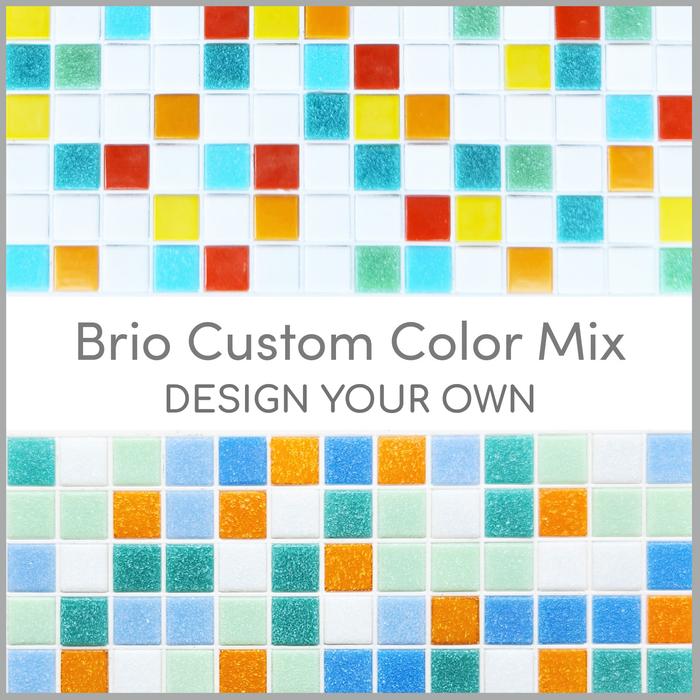 Brio Glass Mosaic Tile | Custom Color Mix