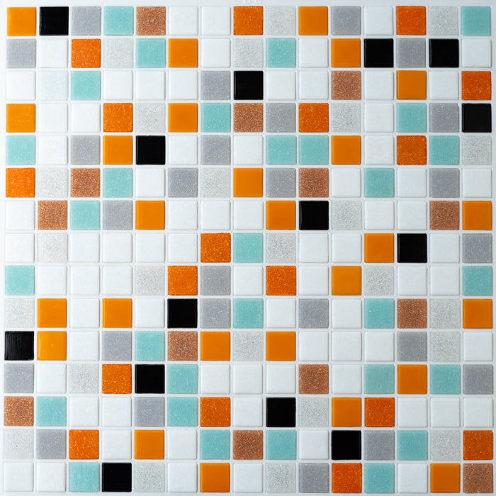 Modwalls Brio Glass Mosaic Tile | Scottsdale  Blend | Colorful Modern & Midcentury glass tile for kitchens, bathrooms, backsplashes, showers, floors, pools & outdoors. 
