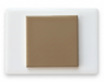 Modwalls Element Porcelain Tile Sample | Camel |Pictured mounted on white board | 4x4 gloss | Colorful modern tile suitable for indoor, outdoor, floor, wall, wet or dry. This tile is perfect for backsplashes, kitchens, bathrooms, showers, feature areas and commercial projects.