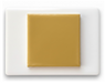 Modwalls Element Porcelain Tile Sample | Honeybee yellow | Pictured mounted on white board | 4x4 gloss | Colorful modern tile suitable for indoor, outdoor, floor, wall, wet or dry. This tile is perfect for backsplashes, kitchens, bathrooms, showers, feature areas and commercial projects.
