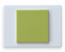 Modwalls Element Porcelain Tile Sample | Kiwi | Pictured mounted on white board | 4x4 gloss | Colorful modern tile suitable for indoor, outdoor, floor, wall, wet or dry. This tile is perfect for backsplashes, kitchens, bathrooms, showers, feature areas and commercial projects.