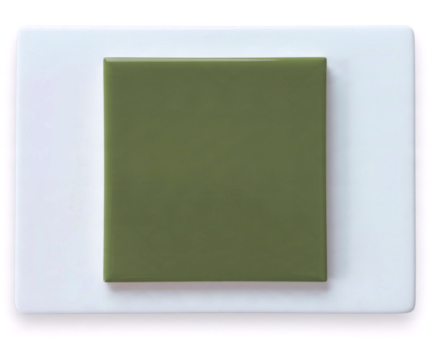 Element Porcelain Tile | 4x4 | Gloss | Turtle Green