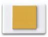 Modwalls Element Porcelain Tile Sample | Marigold yellow | Pictured mounted on white board | 4x4 gloss | Colorful modern tile suitable for indoor, outdoor, floor, wall, wet or dry. This tile is perfect for backsplashes, kitchens, bathrooms, showers, feature areas and commercial projects.