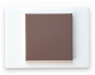 Modwalls Element Porcelain Tile Sample | Umber |Pictured mounted on white board | 4x4 gloss | Colorful modern tile suitable for indoor, outdoor, floor, wall, wet or dry. This tile is perfect for backsplashes, kitchens, bathrooms, showers, feature areas and commercial projects.