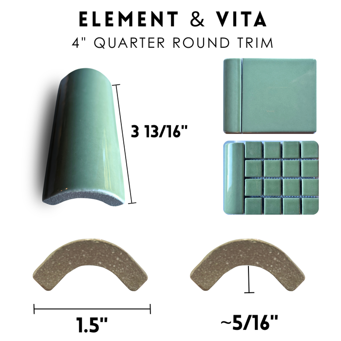 Element & Vita 1.5"x4" Quarter Round Trim Piece