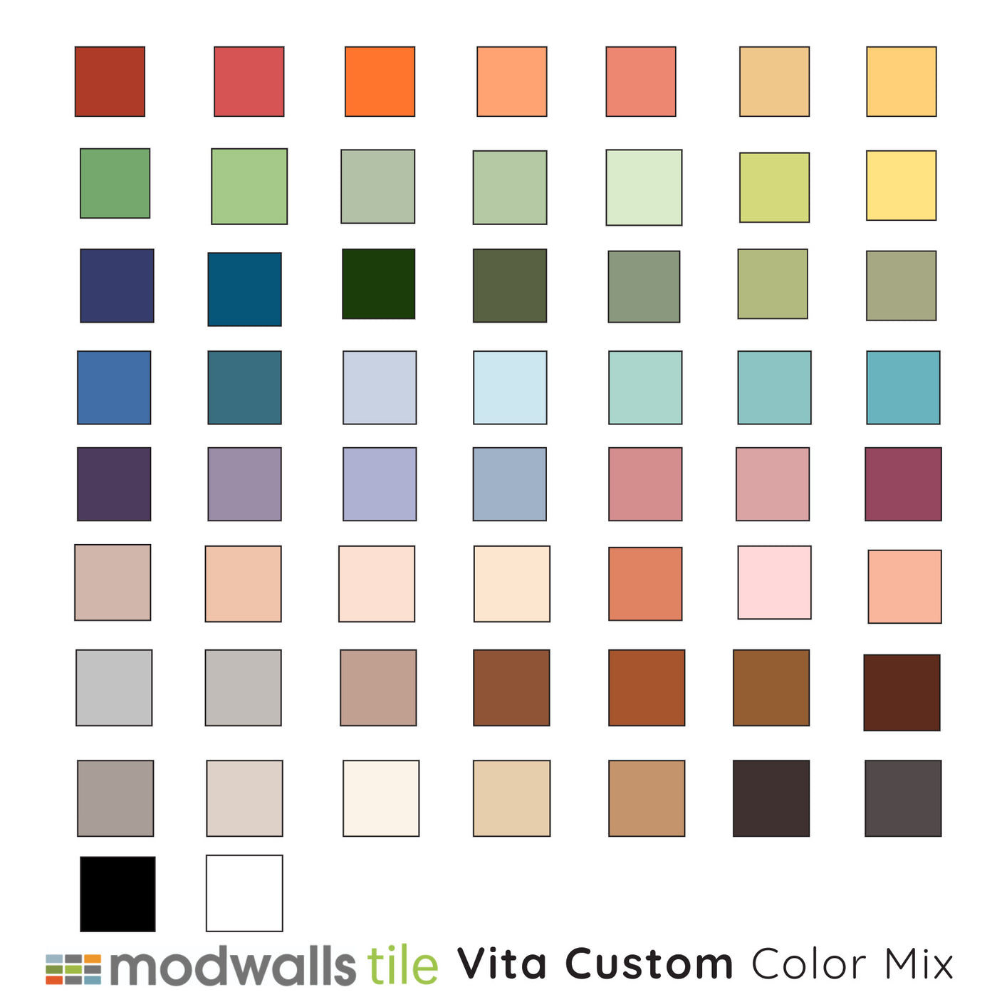 Back Color Sample Vita Custom Color Mix Sample Board — Modwalls