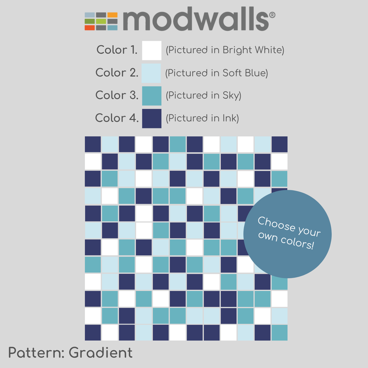 Vita Porcelain Mosaic Tile | Custom Pattern Gradient — Modwalls