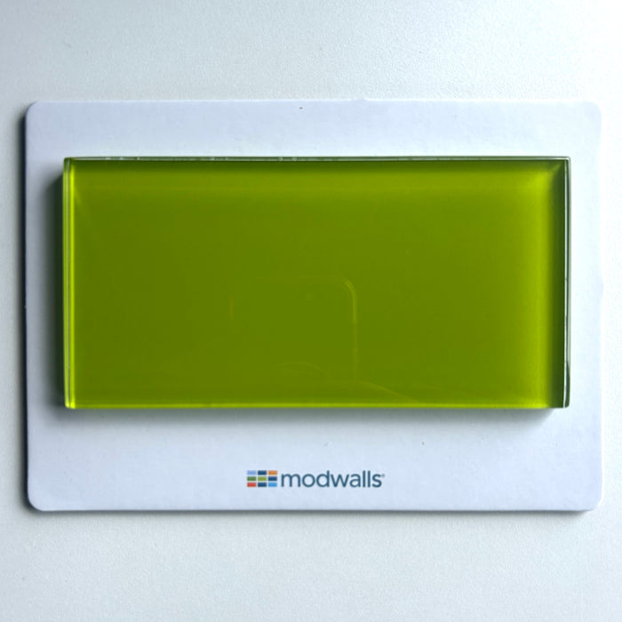 Lush Glass Subway Tile | Lemongrass | 3x6