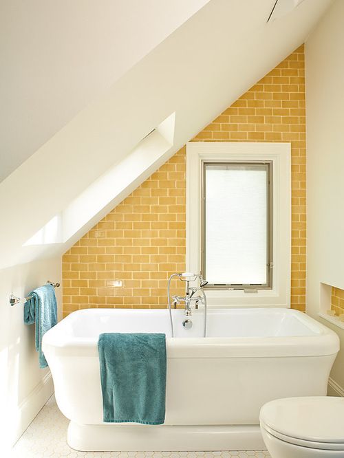Modwalls Kiln Handmade Ceramic Tile | 3x6 in Saffron | Modern tile for backsplashes, kitchens, bathrooms, showers & feature areas. 