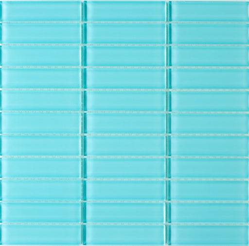 Modwalls Lush Glass Subway Tile | 1x4 in breaker blue | Colorful Modern glass tile for bathrooms, showers, kitchen, backsplashes, pools & outdoors. 