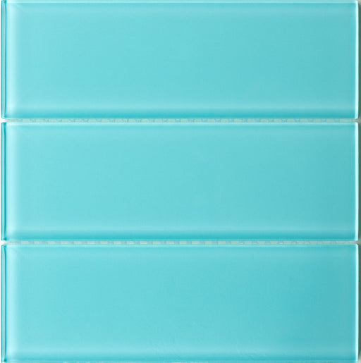 Modwalls Lush Glass Subway Tile | 3x9 in breaker blue | Colorful Modern glass tile for bathrooms, showers, kitchen, backsplashes, pools & outdoors. 