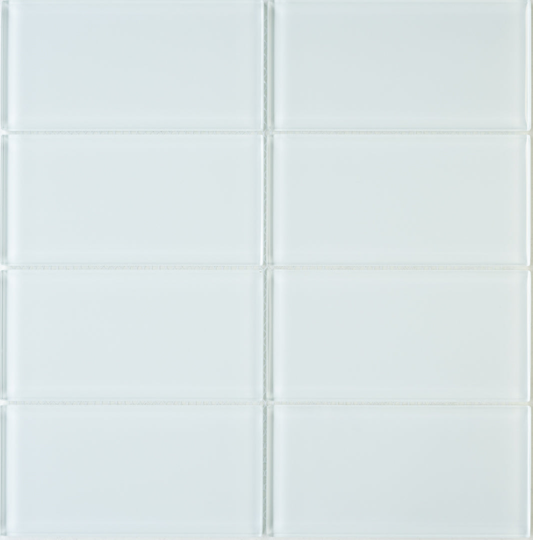 White Glass Subway Tile