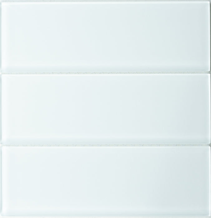 Modwalls Lush Glass Subway Tile | 3x9 Cloud | Colorful Modern glass tile for bathrooms, showers, kitchen, backsplashes, pools & outdoors. 