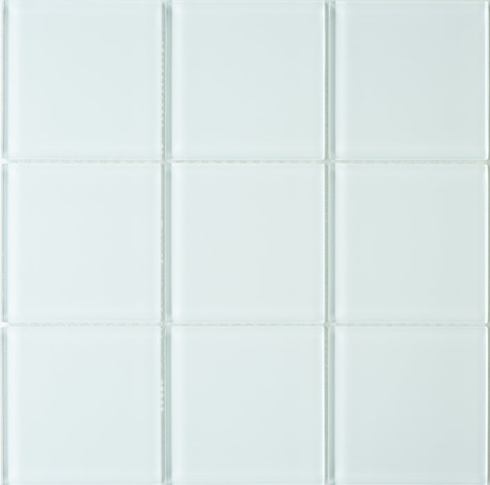 Modwalls Lush Glass Subway Tile | 4x4 Cloud | Colorful Modern glass tile for bathrooms, showers, kitchen, backsplashes, pools & outdoors. 