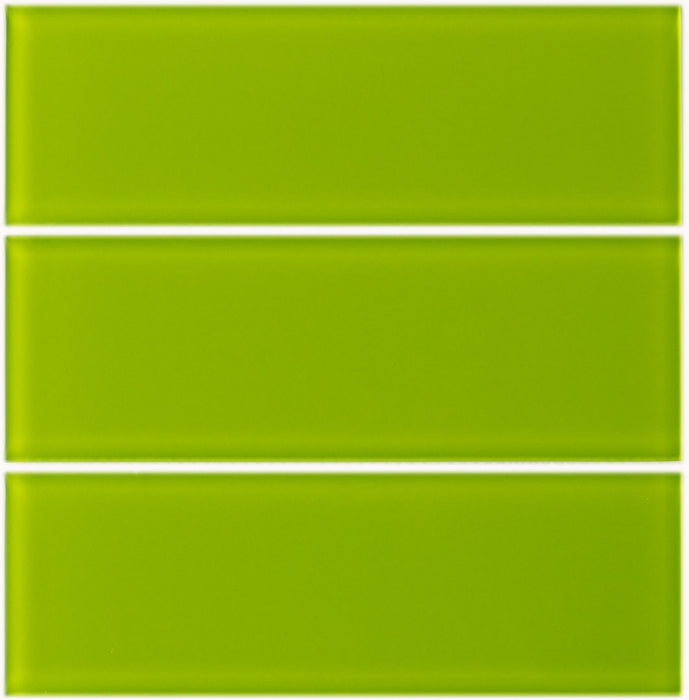 Lush Glass Subway Tile | Lemongrass | 3x9