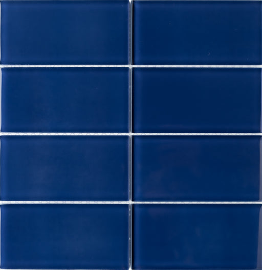 Modwalls Lush Glass Subway Tile | 3x6 MIdnight | Colorful Modern glass tile for bathrooms, showers, kitchen, backsplashes, pools & outdoors. 