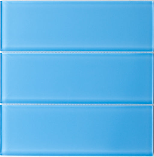 Modwalls Lush Glass Subway Tile | 3x9 Periwinkle | Colorful Modern glass tile for bathrooms, showers, kitchen, backsplashes, pools & outdoors. 