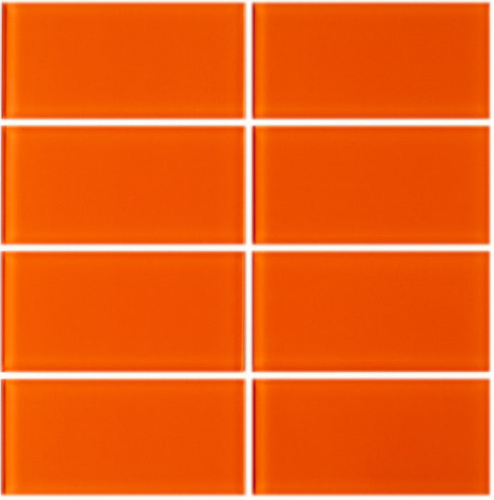 Lush Glass Subway Tile | Poppy 3x6