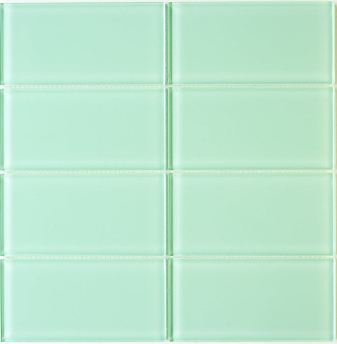 Sample of Lush Glass Subway Tile | Surf 3x6