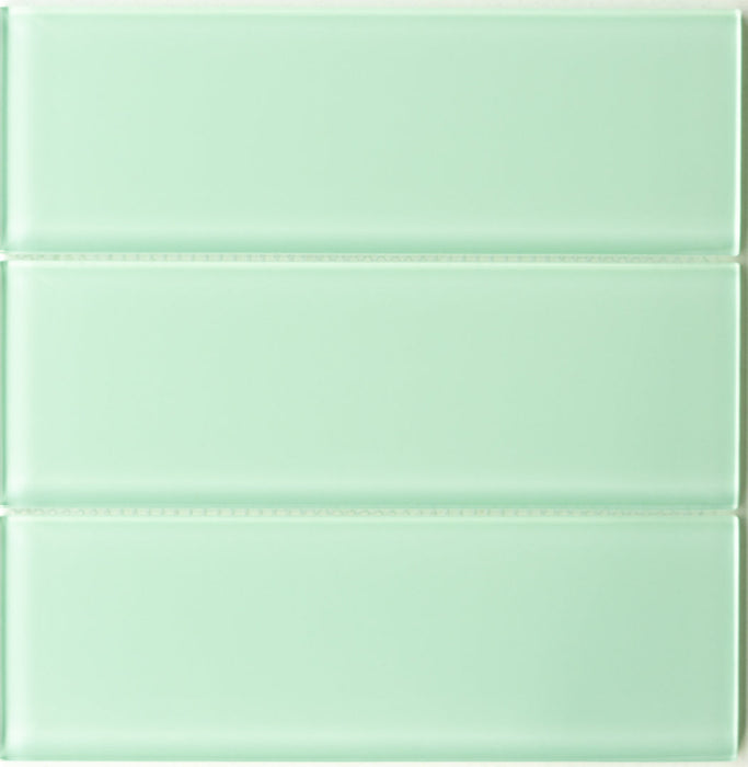 Sample of Lush Glass Subway Tile | Surf 3x9