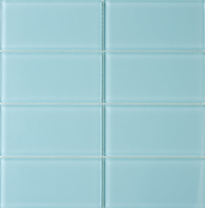 Sample of Lush Glass Subway Tile | Vapor 3x6