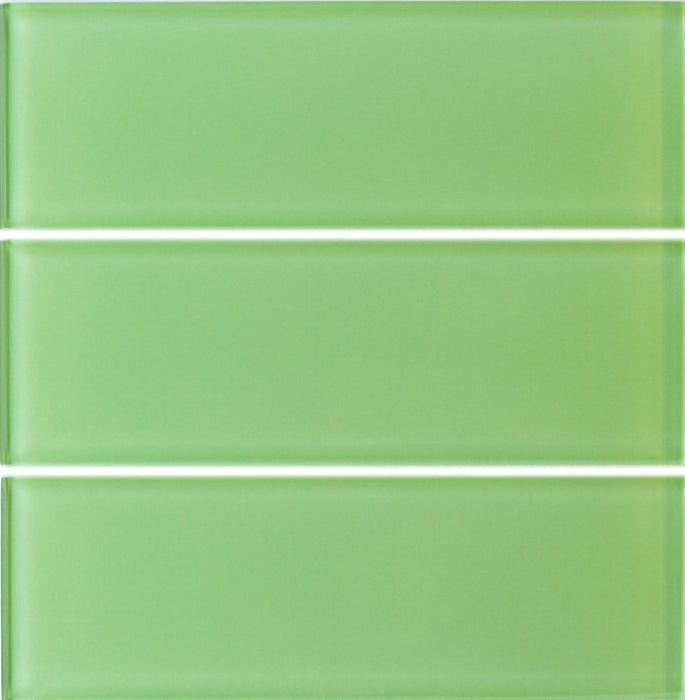 Lush Glass Subway Tile | Wasabi 3x9