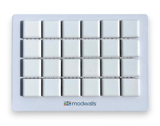 Modwalls Mediterranean Mosaic Porcelain Tile Sample | Athens Blend Gloss | White |  Colorful Modern & Midcentury tile for bathrooms, kitchens, backsplashes, showers, floors, pools & outdoors.