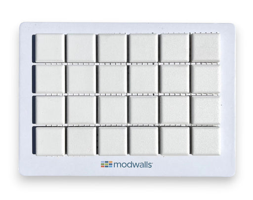 Modwalls Mediterranean Mosaic Porcelain Tile Sample | Athens Matte Blend | White|Colorful Modern & Midcentury tile for bathrooms, kitchens, backsplashes, showers, floors, pools & outdoors.