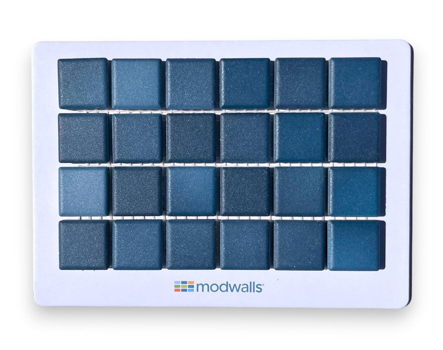 Modwalls Mediterranean Mosaic Porcelain Tile Sample | Corfu Blend Matte | Blue |  Colorful Modern & Midcentury tile for bathrooms, kitchens, backsplashes, showers, floors, pools & outdoors.