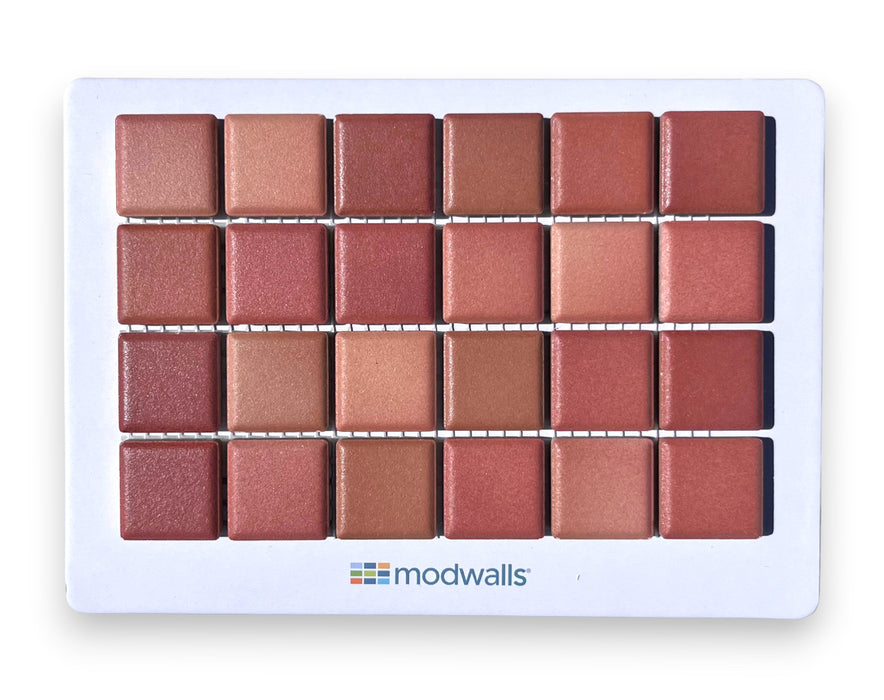 Modwalls Mediterranean Mosaic Porcelain Tile Sample | Genoa Blend Matte | Reds and oranges |  Colorful Modern & Midcentury tile for bathrooms, kitchens, backsplashes, showers, floors, pools & outdoors.