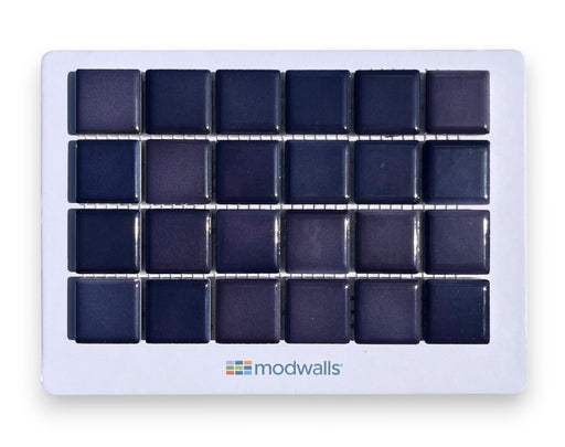 Modwalls Mediterranean Mosaic Porcelain Tile Sample | Madeira Blend Gloss | Purple |  Colorful Modern & Midcentury tile for bathrooms, kitchens, backsplashes, showers, floors, pools & outdoors.